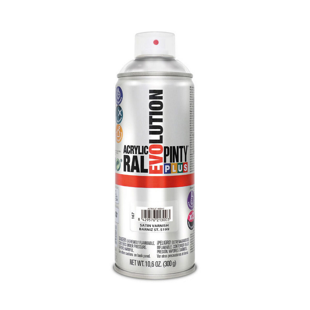 Vernice Spray Pintyplus Evolution S199 400 ml Raso Incolore 2 S7902606_0