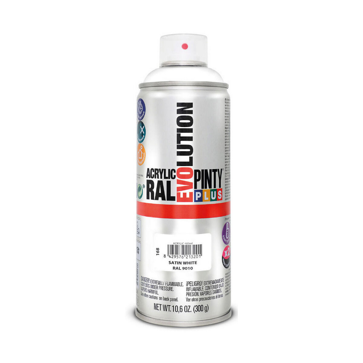 Vernice spray Pintyplus Evolution RAL 9010 400 ml Raso Pure White 2 S7902609_0