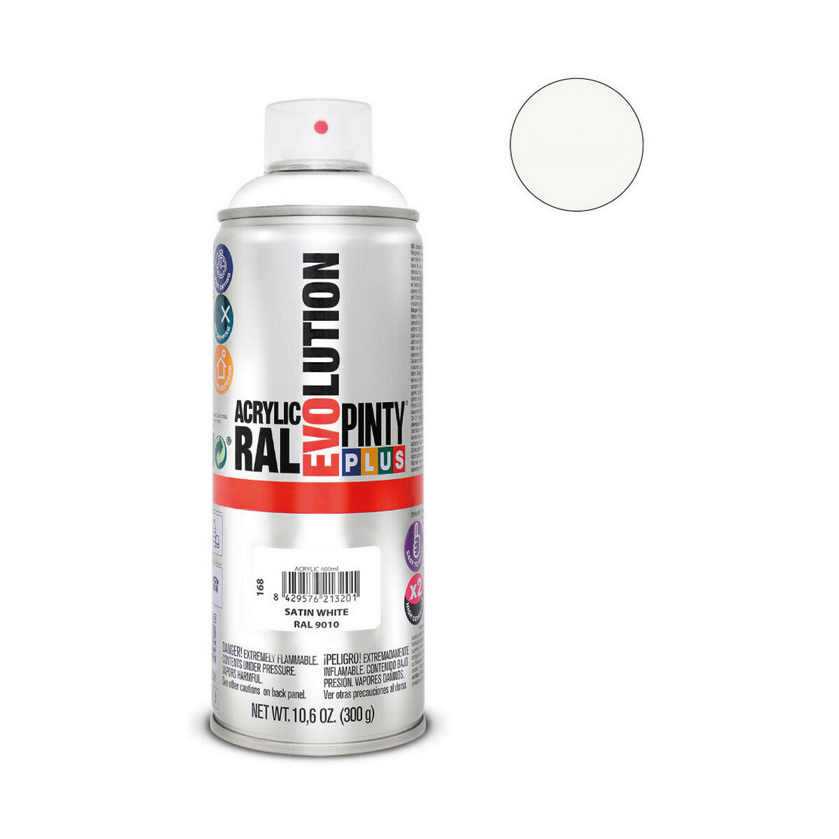 Vernice spray Pintyplus Evolution RAL 9010 400 ml Raso Pure White 3 S7902609_1