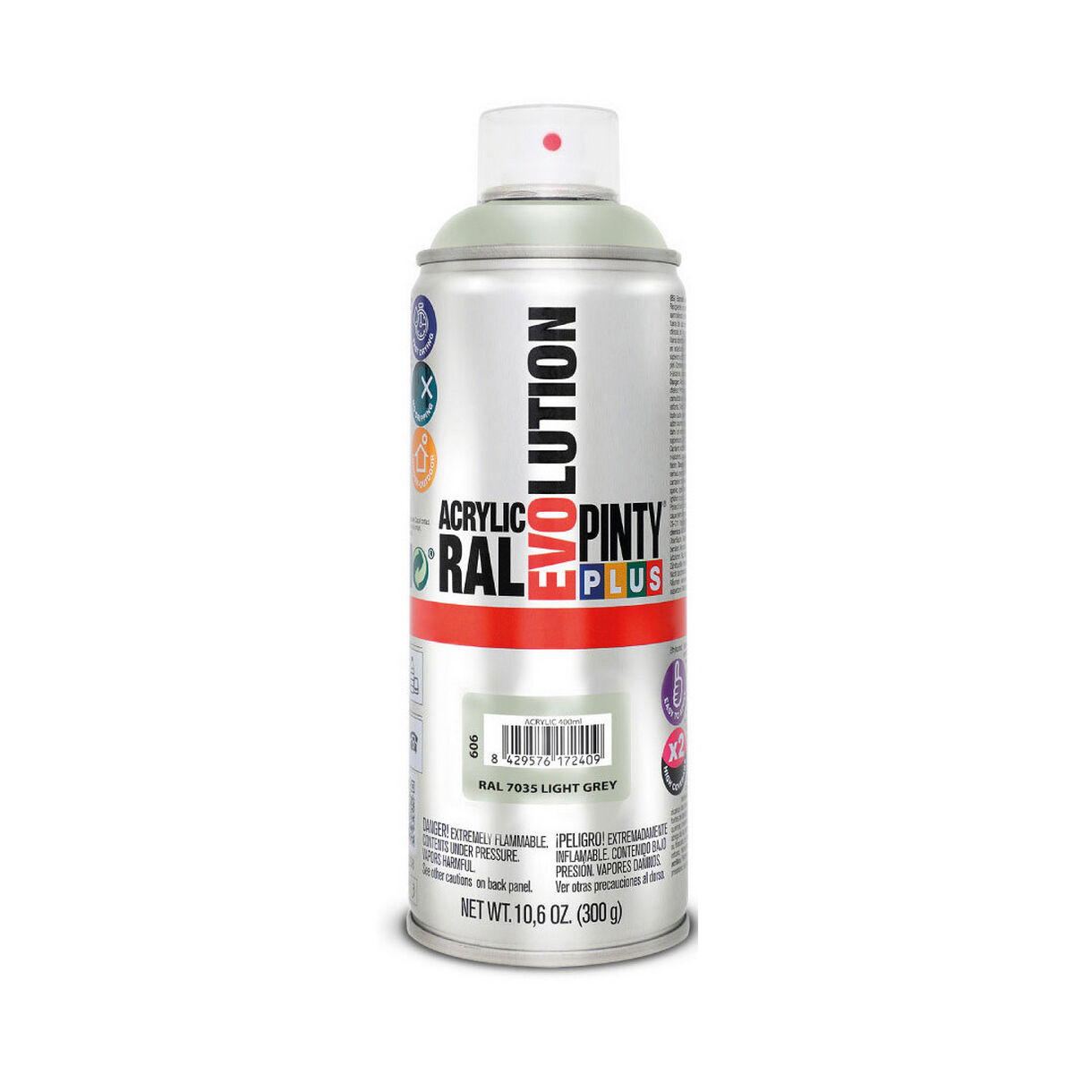 Vernice spray Pintyplus Evolution RAL 7035 400 ml Grigio chiaro 2 S7902589_0