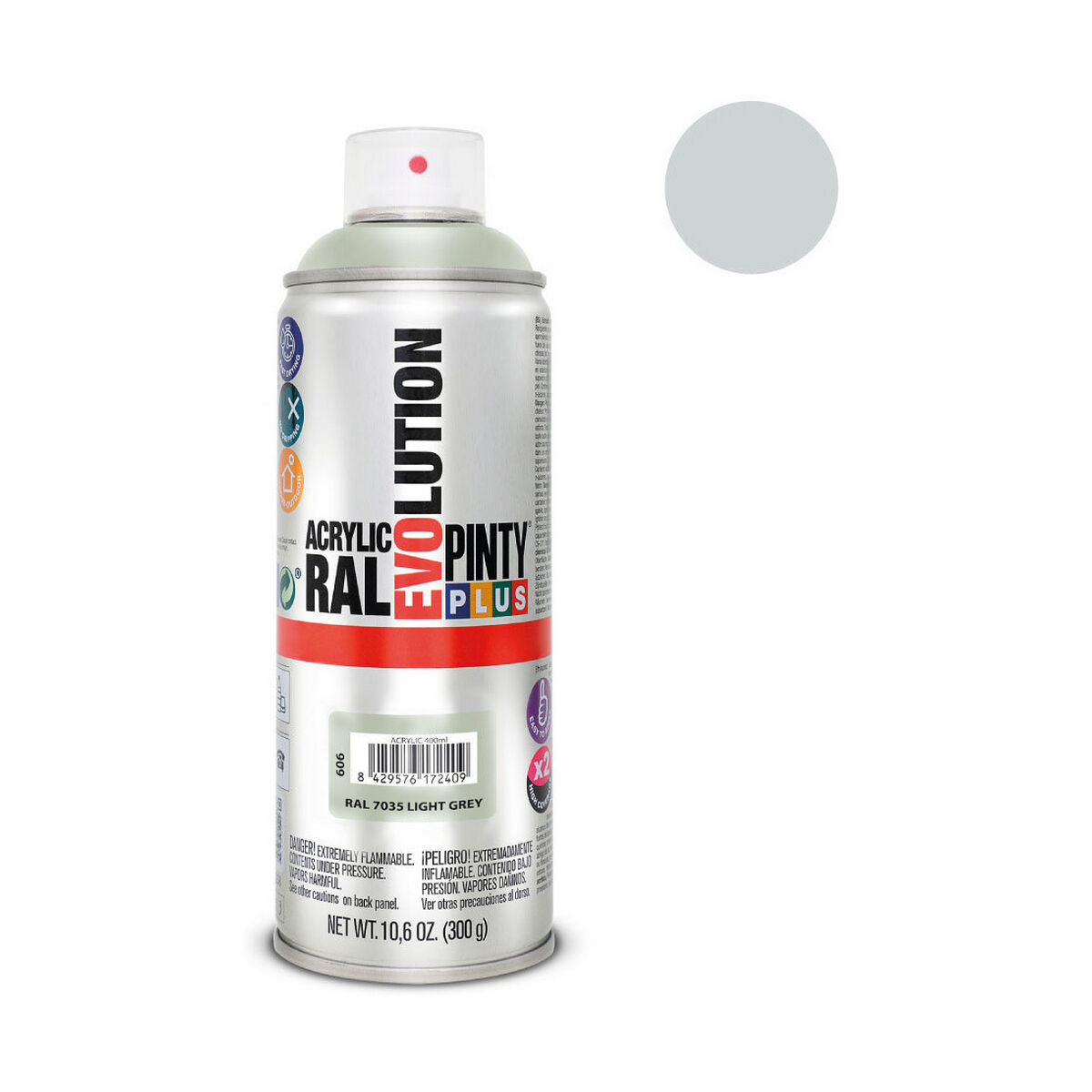 Vernice spray Pintyplus Evolution RAL 7035 400 ml Grigio chiaro 3 S7902589_1