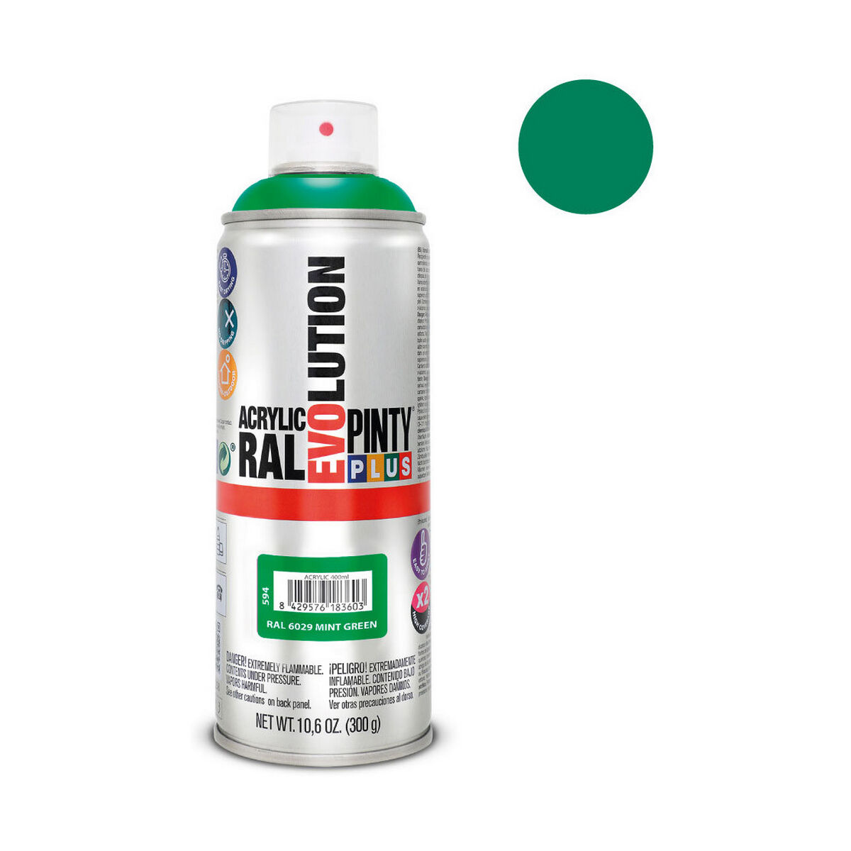 Vernice spray Pintyplus Evolution RAL 6029 400 ml Mint Green 3 S7902586_1