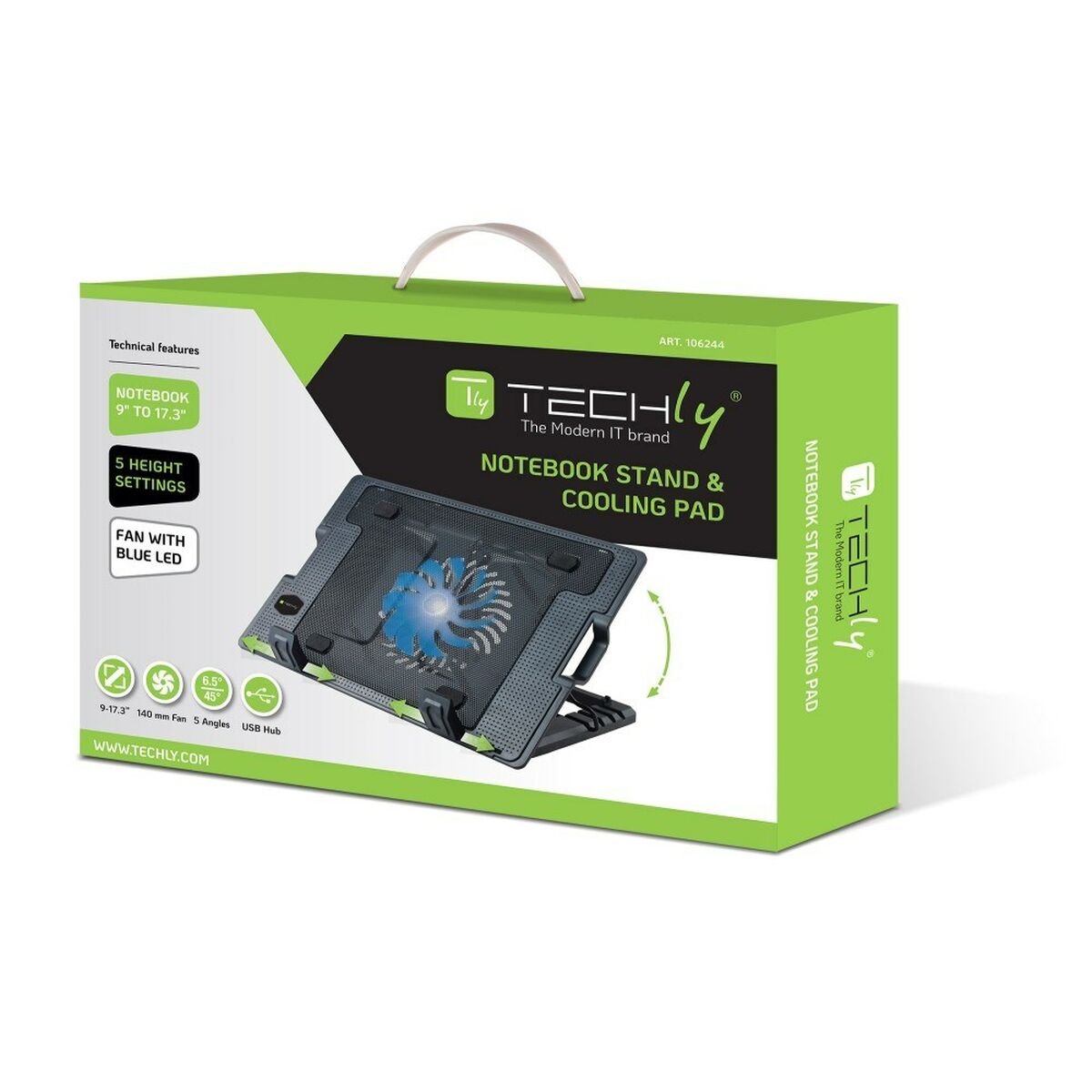 Base di Raffreddamento per PC Portatile Techly ICOOL-CP12TY 3 S9106791_1