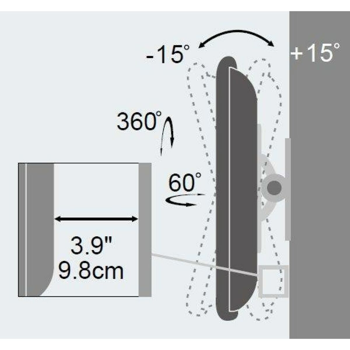 Supporto TV Techly ICA-LCD 201WH 13" 30" 23 kg 6 S9128283_4