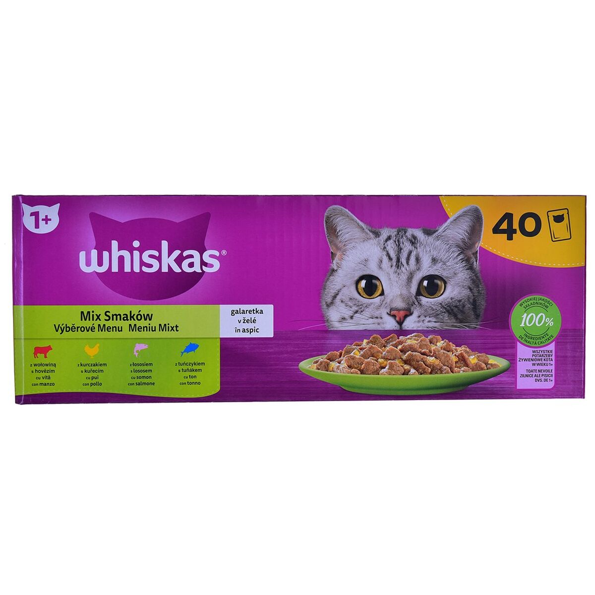 Cibo per gatti Whiskas Mix Favourites in jelly Pollo Salmone Tonno Carne di vitello 40 x 85 g 3 S9108747_1