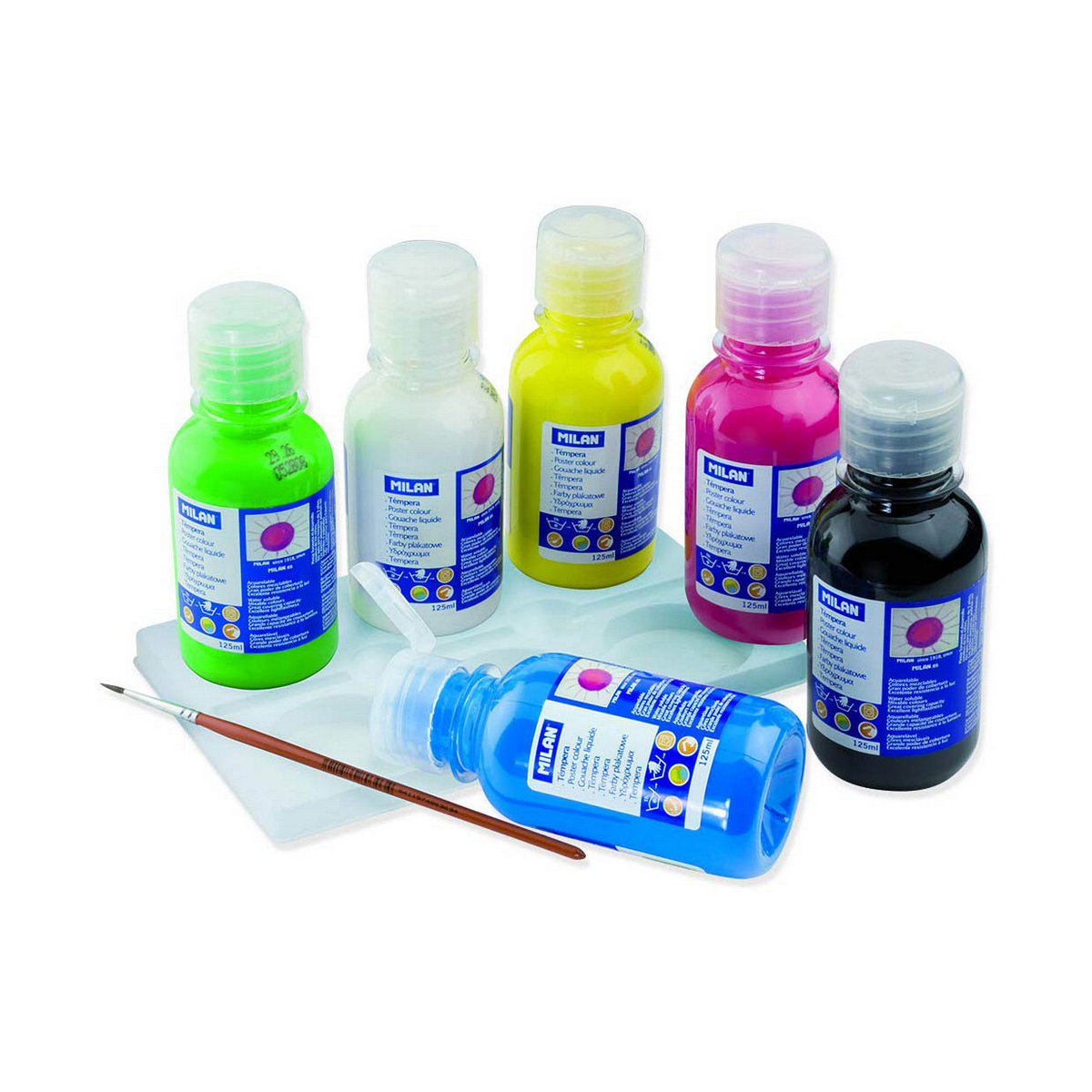 Tempere Milan 125 ml Azzurro Bianco Multicolore Pittura 3 S7908674_1