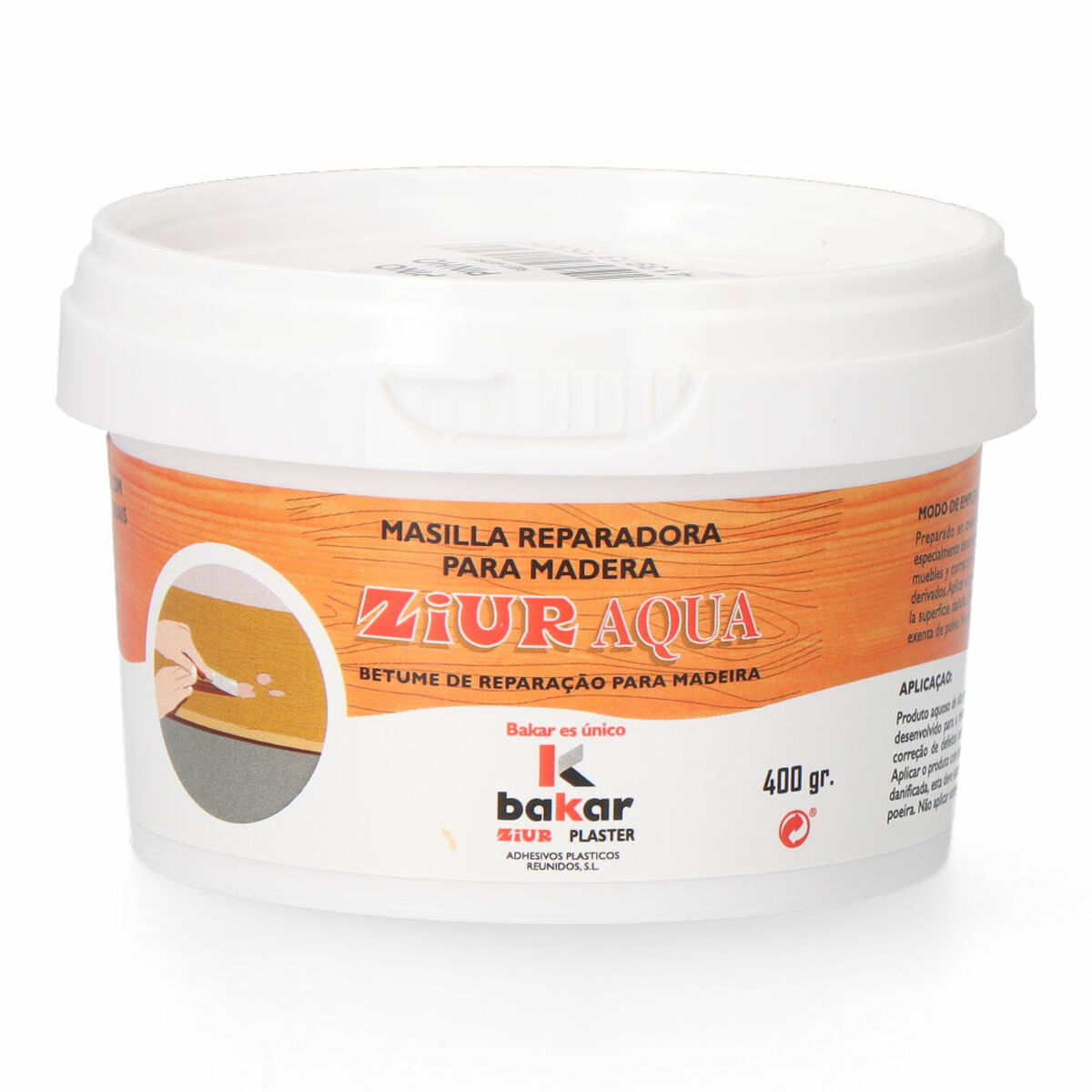 Stucco per legno Bakar Ziur Aqua Pino 400 g 2 S7925587_0