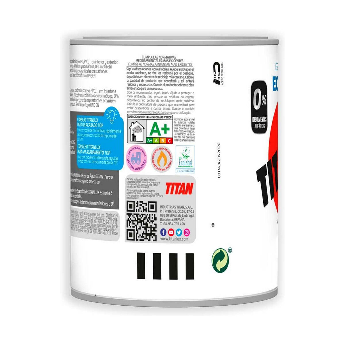 Smalto acrilico Titanlux 00t056614 Ecologico 250 ml Bianco Luminoso 4 S7913225_2