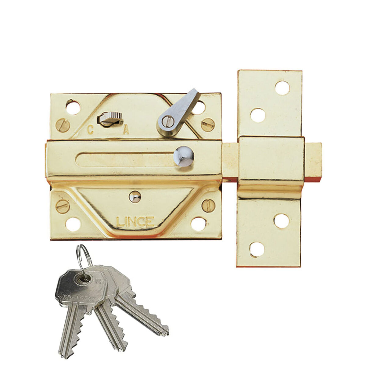 Chiavistello di sicurezza Lince 2930-92930hl Ottone Tradizionale Ferro 2 S7919301_0