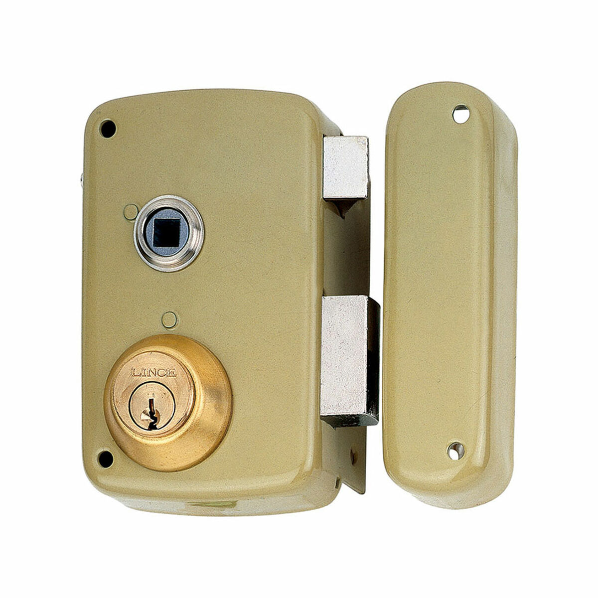 Serratura Lince 5056b-95056bhe70d Sovrapporre Acciaio Destra 70 mm 2 S7919281_0
