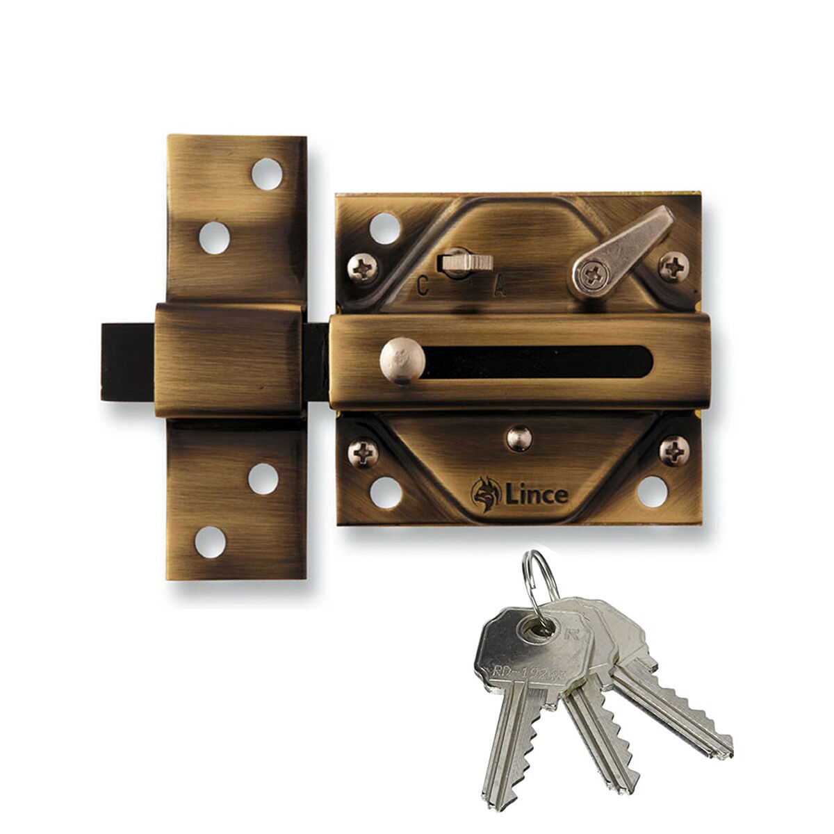 Chiavistello di sicurezza Lince 2930-92930bi Tradizionale Bronce 2 S7919303_0