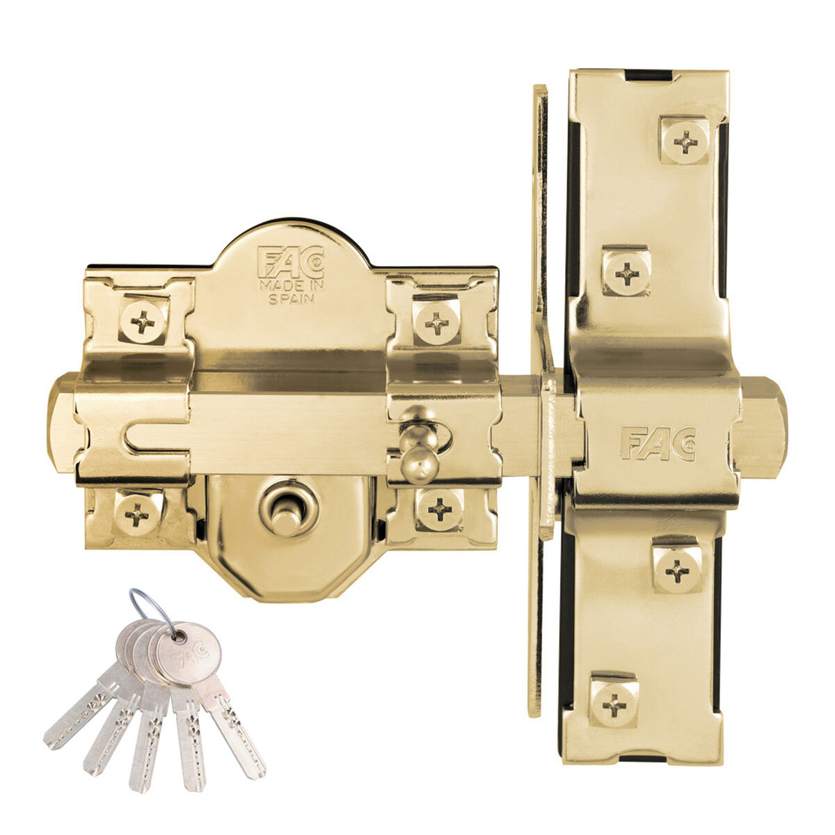Chiavistello di sicurezza Fac 946-rp/80 UVE Anti-Bumping Dorato Acciaio 50 mm 2 S7919819_0