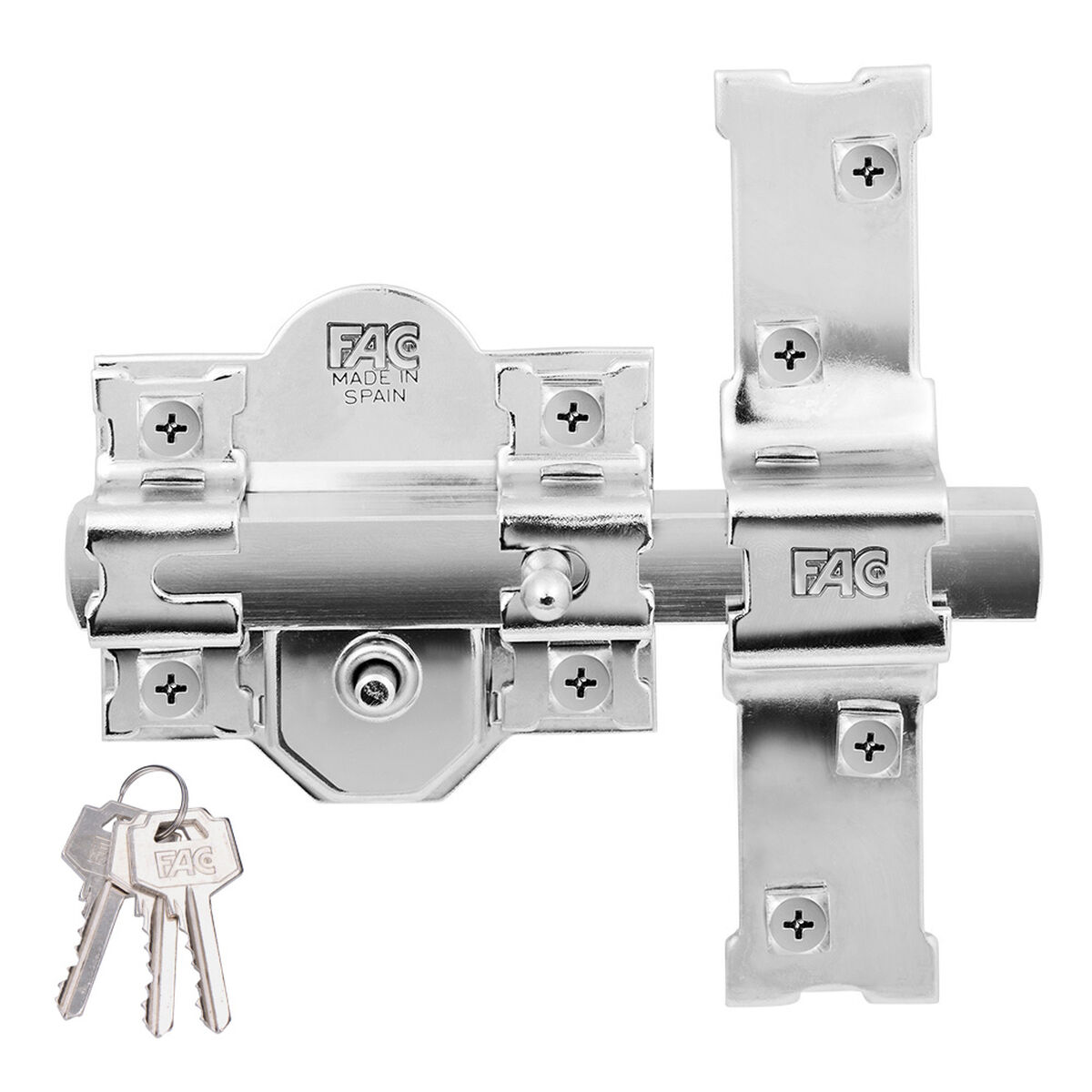 Chiavistello di sicurezza Fac 201-r/80 nichel Acciaio 50 mm 80 mm 2 S7919827_0