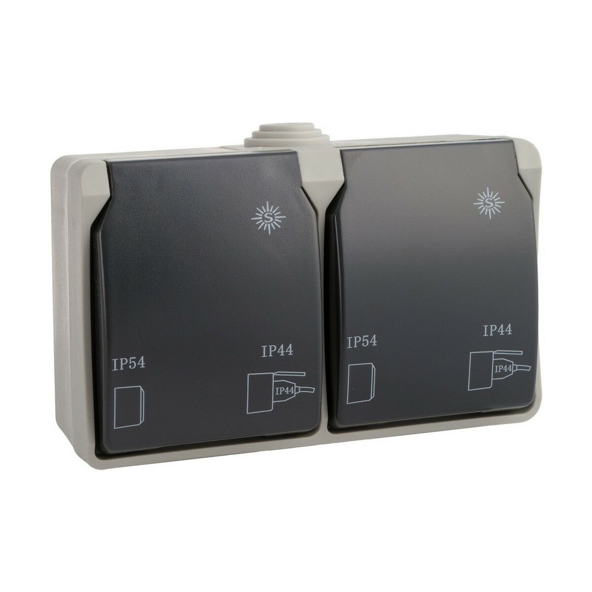 Base della spina Solera Con coperchio Doppia Grigio 16 A Superficie 3 S7916927_1