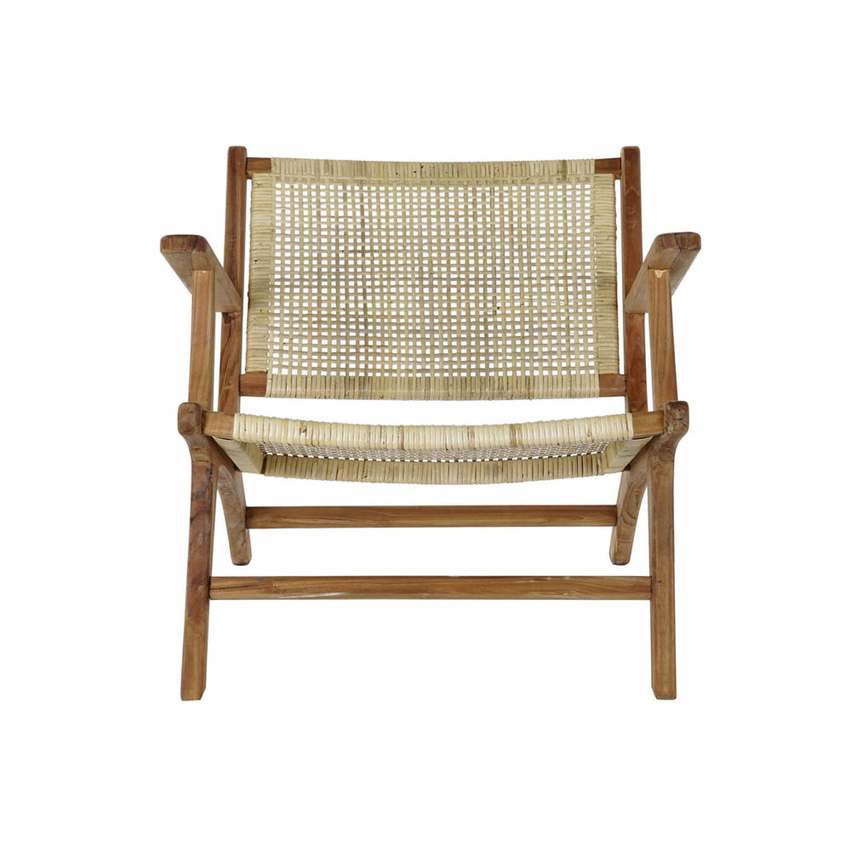 Poltrona DKD Home Decor MB-182316 Naturale Teca Marrone Chiaro Rattan (69 x 78 x 68 cm) 5 S3015966_3
