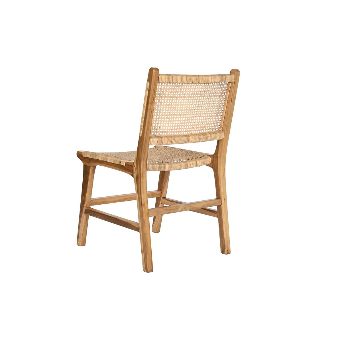 Sedia DKD Home Decor 51 x 48 x 86 cm 51 x 54 x 86 cm Naturale Teca Marrone Chiaro Rattan 3 S3034243_1