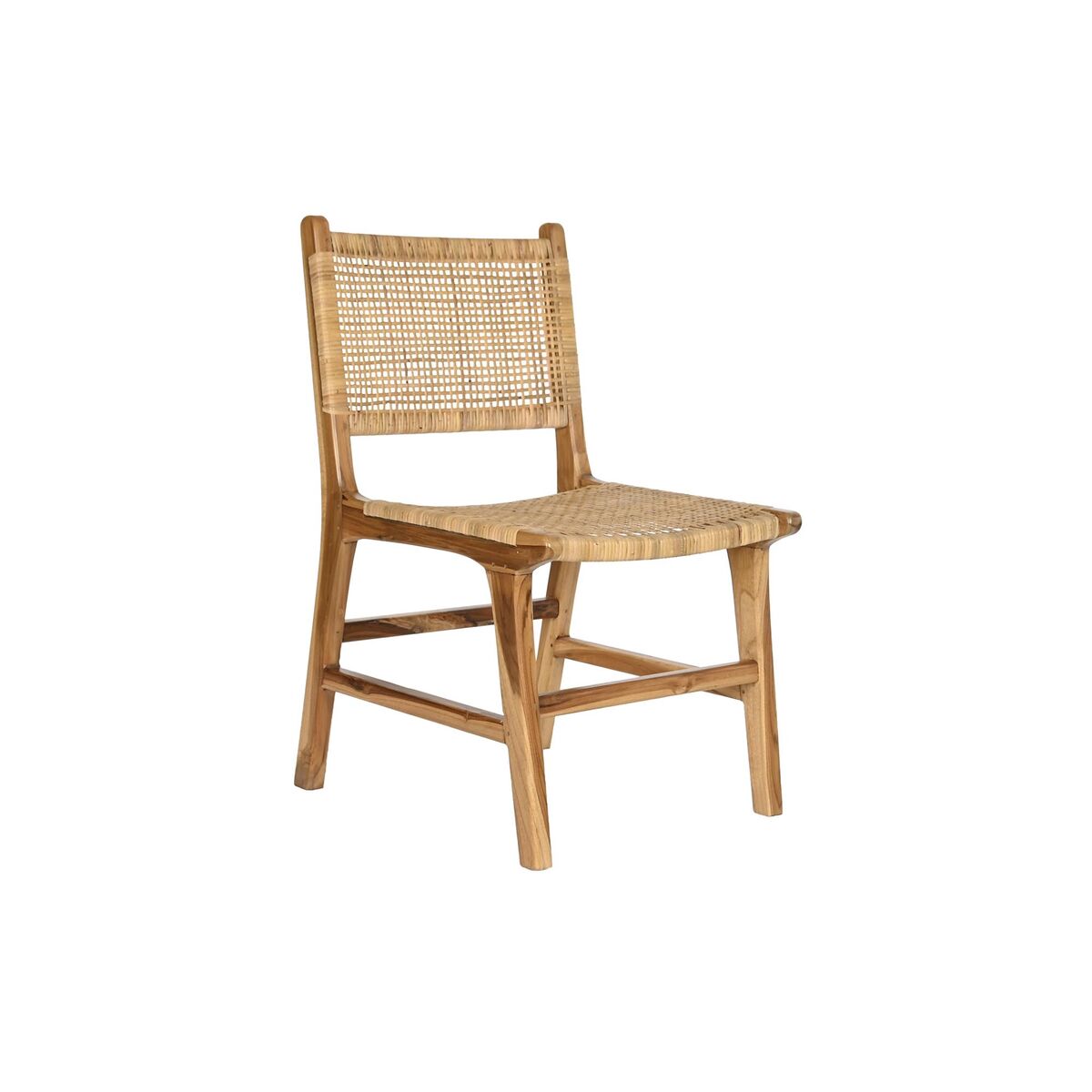 Sedia DKD Home Decor 51 x 48 x 86 cm 51 x 54 x 86 cm Naturale Teca Marrone Chiaro Rattan 2 S3034243_0
