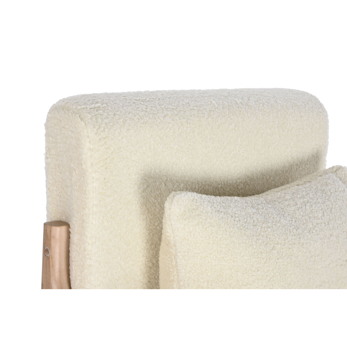 Sedia a Dondolo Home ESPRIT Bianco Naturale Legno d'albero della gomma 66 x 88 x 78 cm 4 S3054262_2