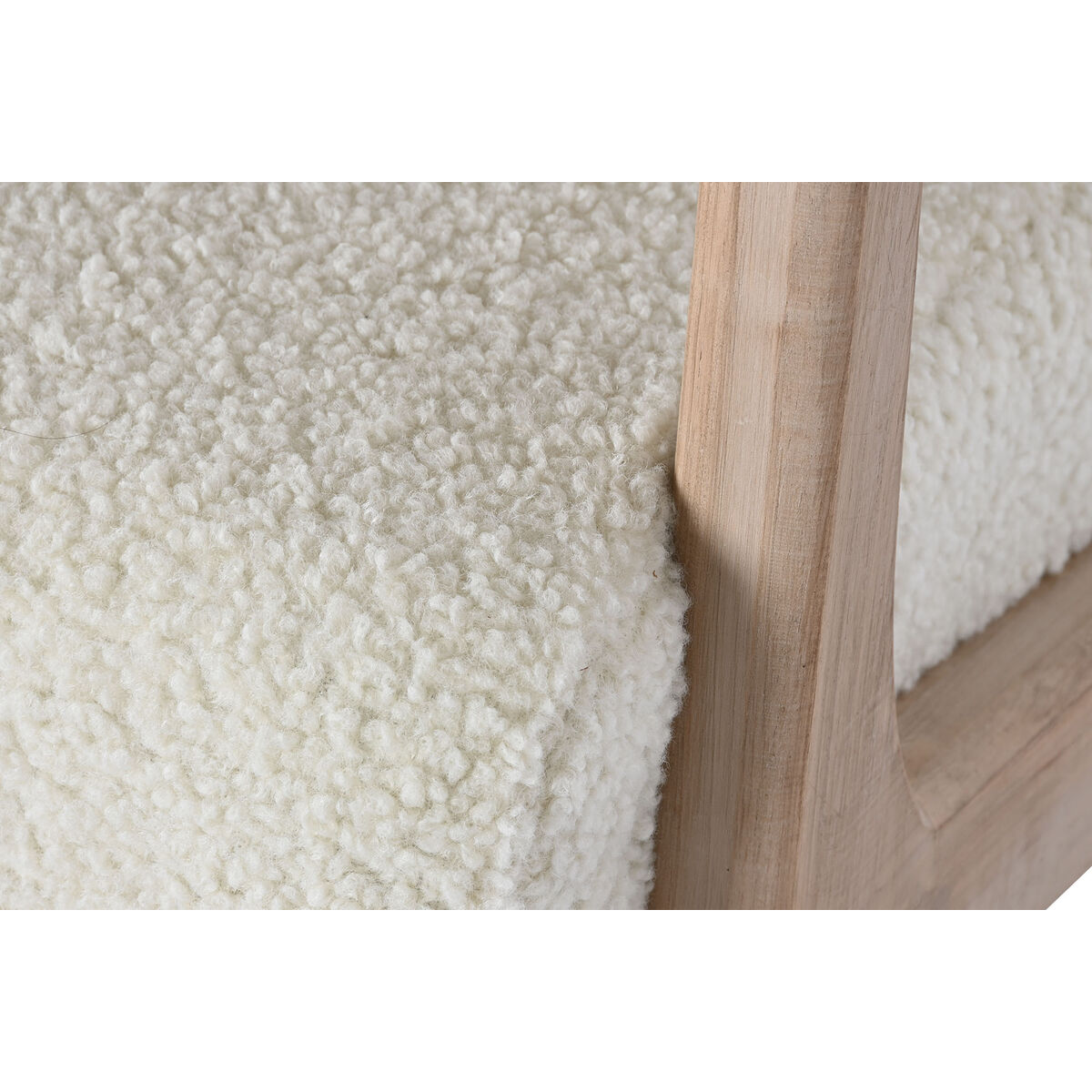 Sedia a Dondolo Home ESPRIT Bianco Naturale Legno d'albero della gomma 66 x 88 x 78 cm 5 S3054262_3