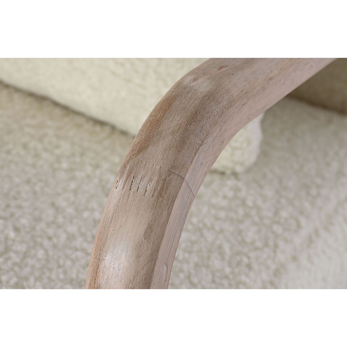 Sedia a Dondolo Home ESPRIT Bianco Naturale Legno d'albero della gomma 66 x 88 x 78 cm 6 S3054262_4