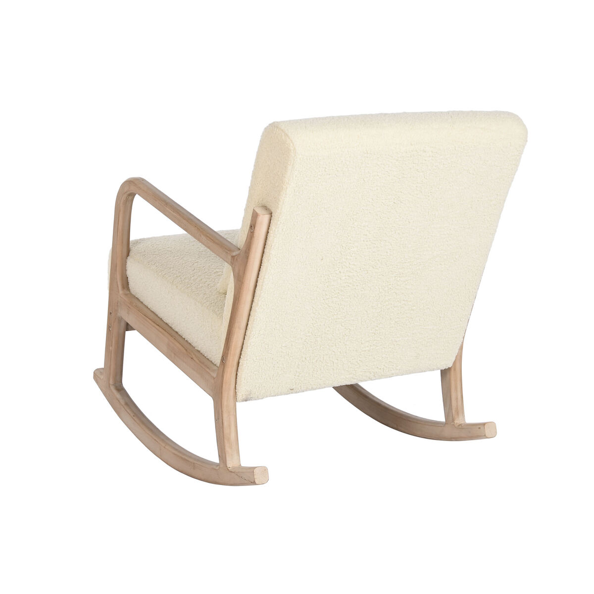 Sedia a Dondolo Home ESPRIT Bianco Naturale Legno d'albero della gomma 66 x 88 x 78 cm 8 S3054262_6