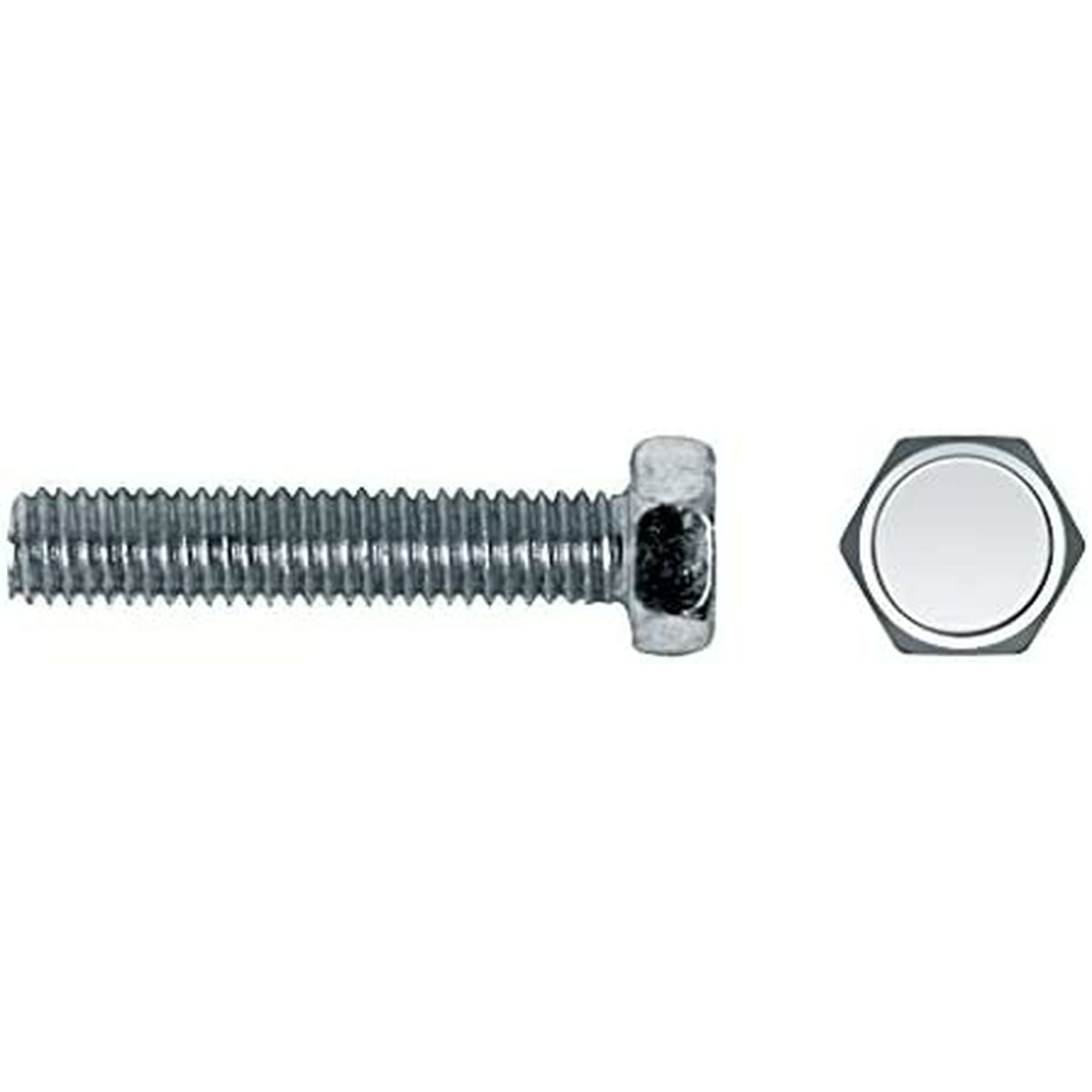 Scatola a viti CELO DIN 933 Filettatura metrica M8 x 25 mm Esagonale Zincato (100 Unità) 2 S7903151_0