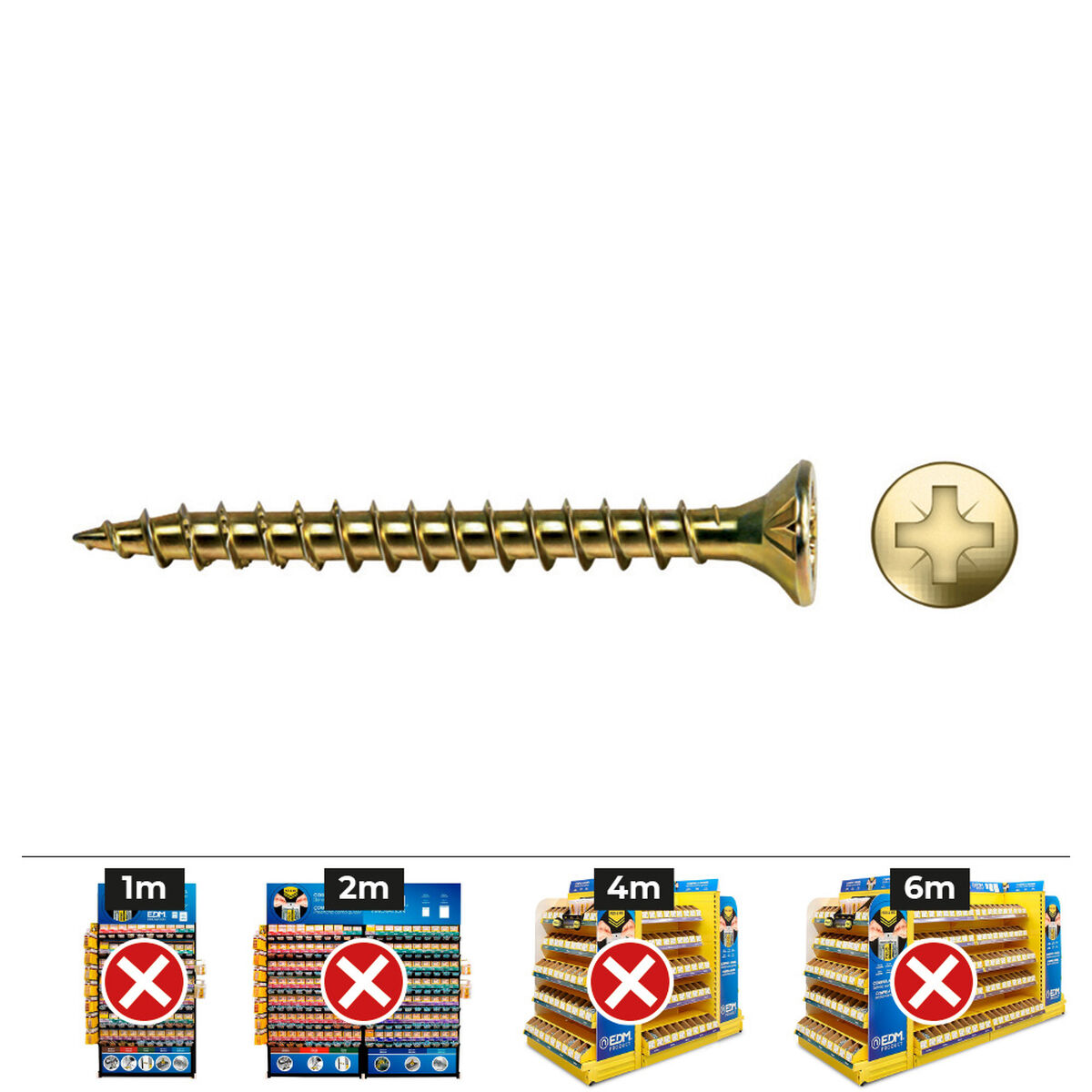 Scatola a viti CELO VLOX Bicromato Ø 4 x 15 mm Filettatura completa (1000 Unidades) 2 S7925962_0
