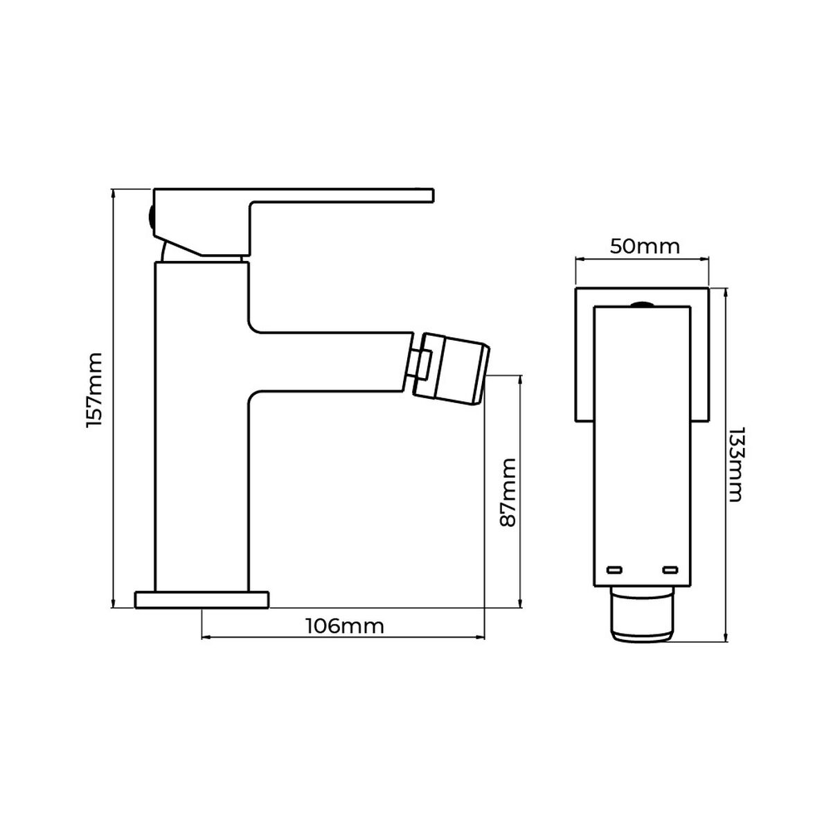 Rubinetto Monocomando EDM 01191 Getaria Acciaio inossidabile Ottone Zinco Bidet sanitario 3 S7910088_1