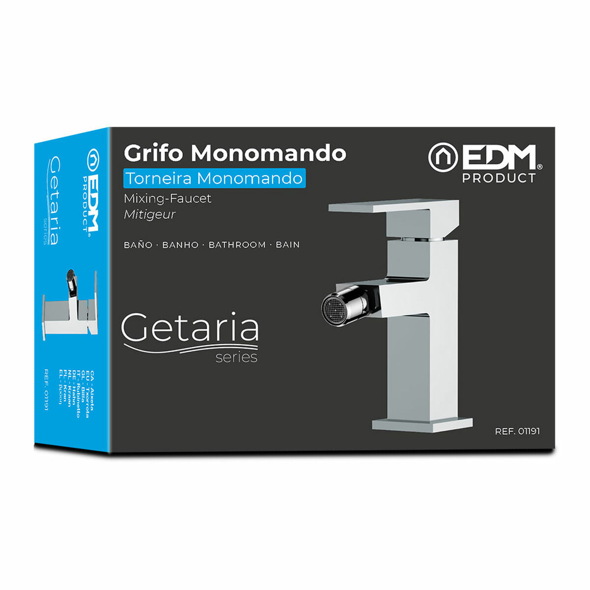 Rubinetto Monocomando EDM 01191 Getaria Acciaio inossidabile Ottone Zinco Bidet sanitario 4 S7910088_2