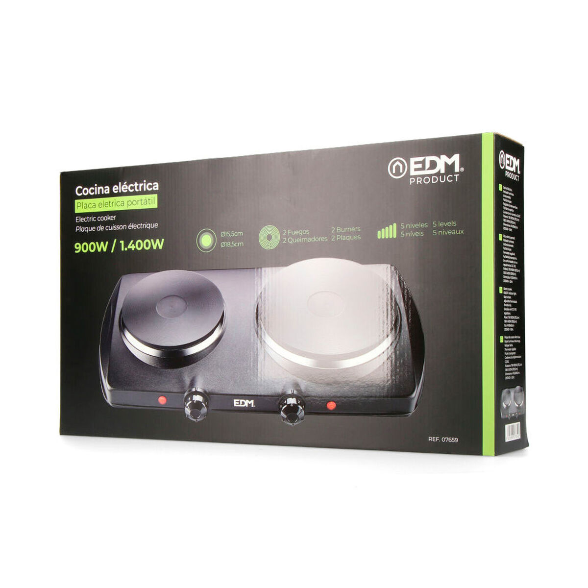 Fornello EDM 07659 1400 W 3 S7905364_1