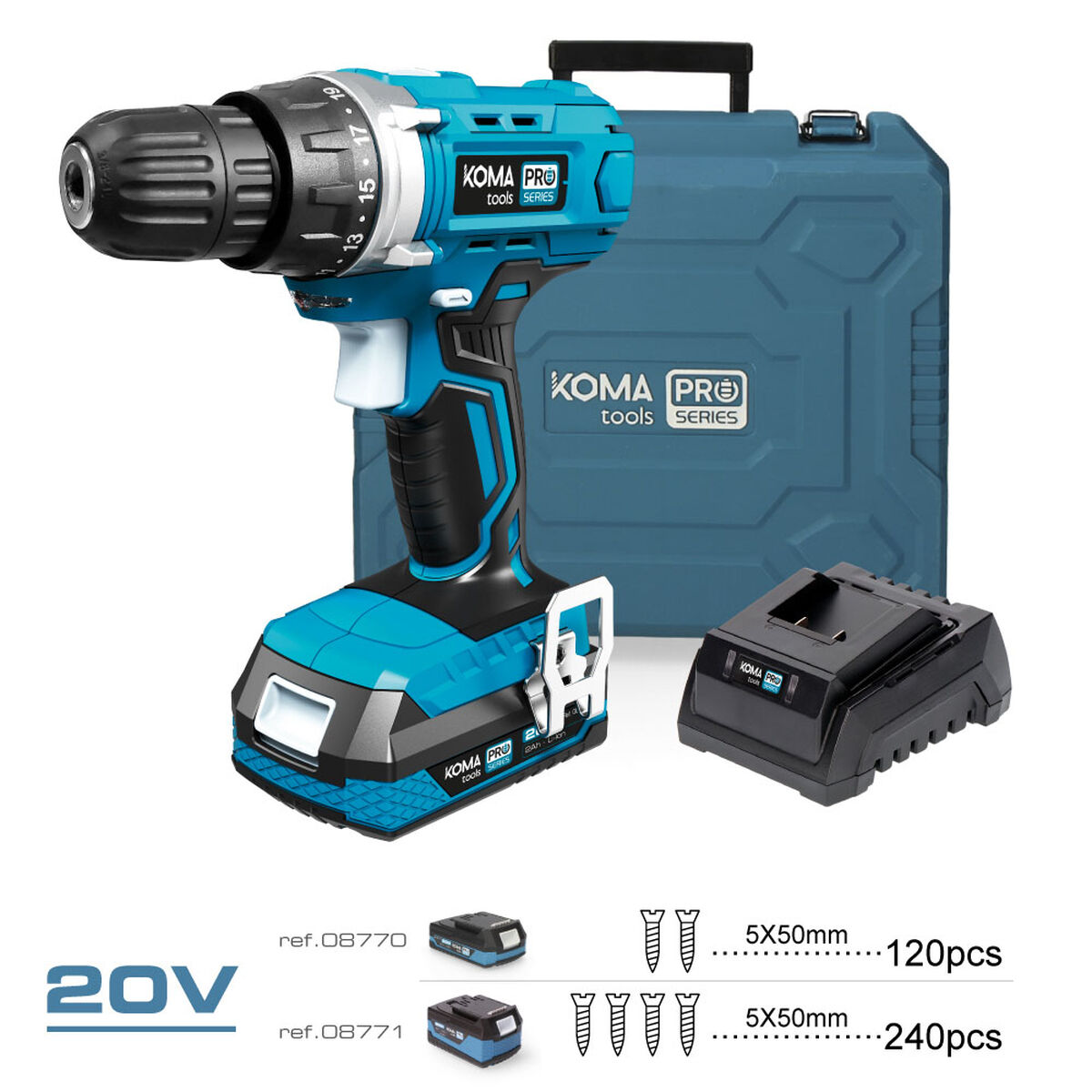 Set trapano e accessori Koma Tools Pro Series Cacciavite 40 Pezzi 4 S7920906_2
