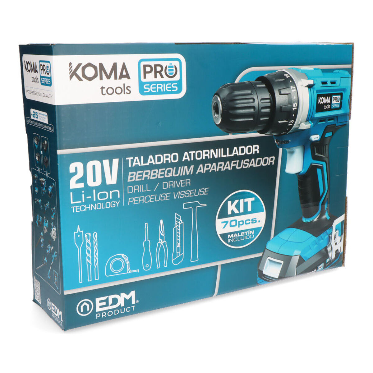 Set trapano e accessori Koma Tools Pro Series Cacciavite 70 piezas 6 S7920883_4