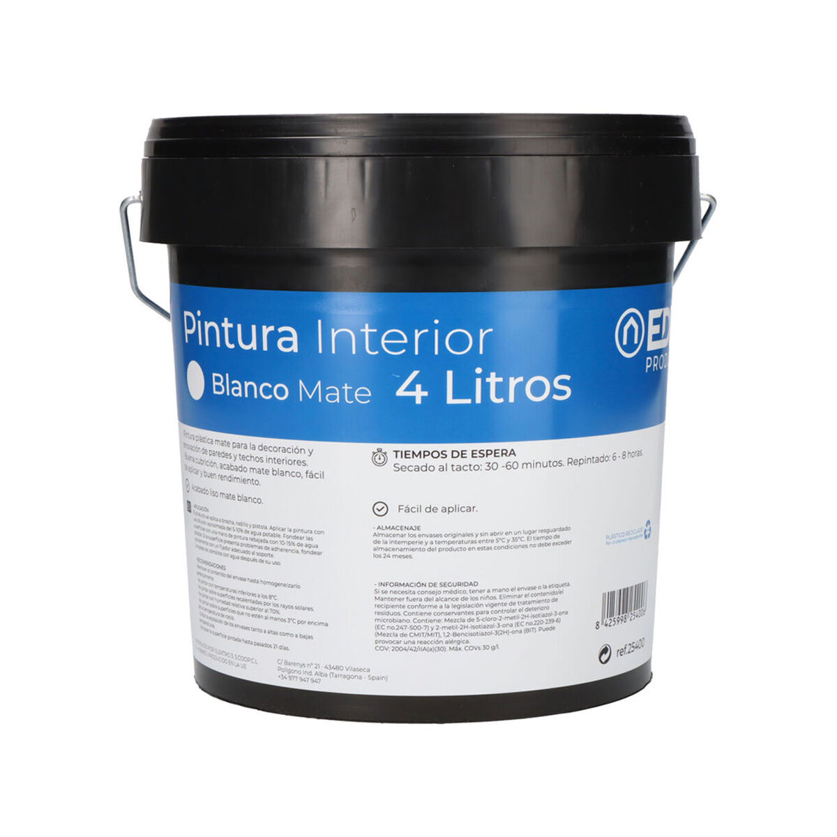 Pittura EDM 25400 Bianco 4 L Interno 2 S7905252_0