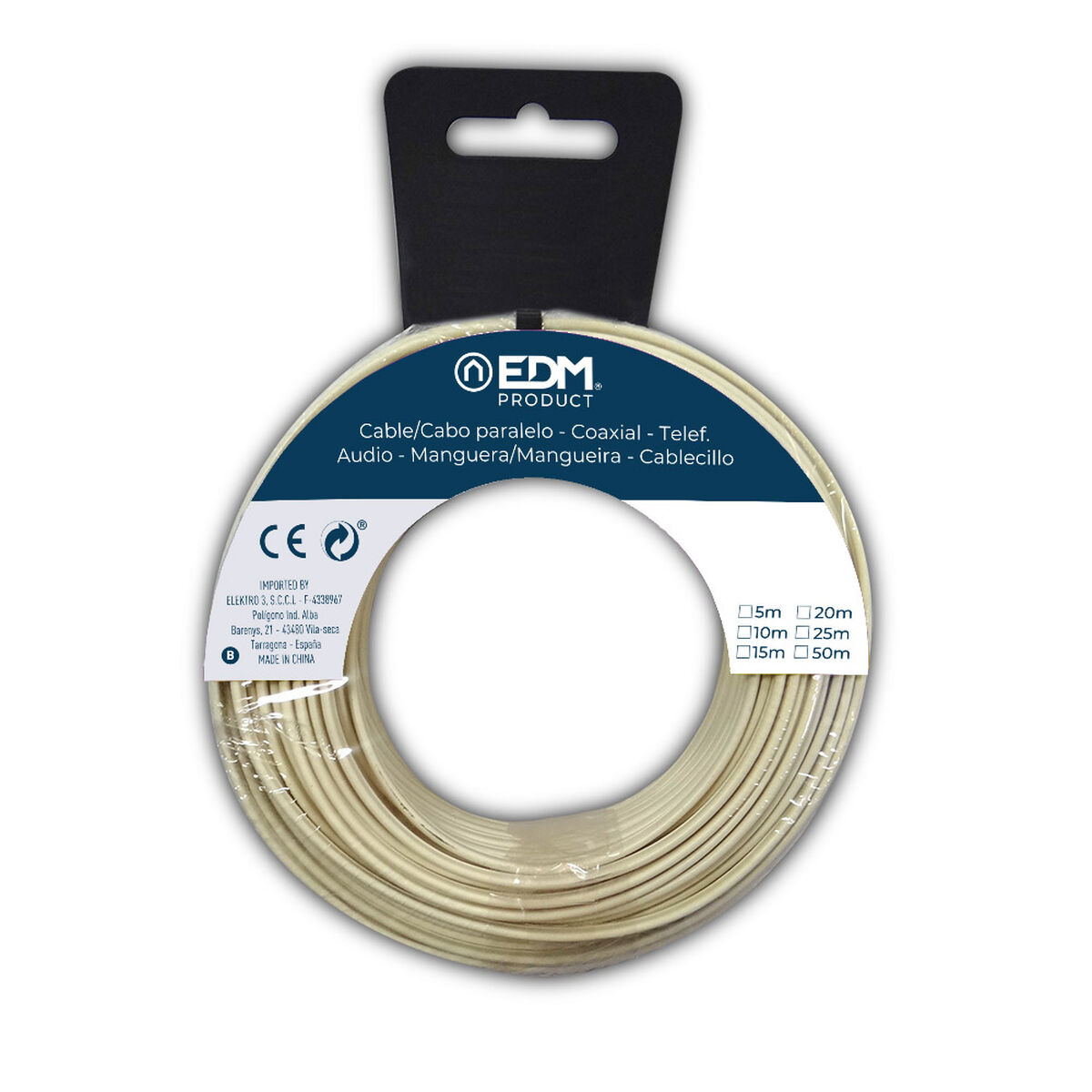 Cavo EDM 28080 Bianco Avorio 10 m 3 S7915167_1