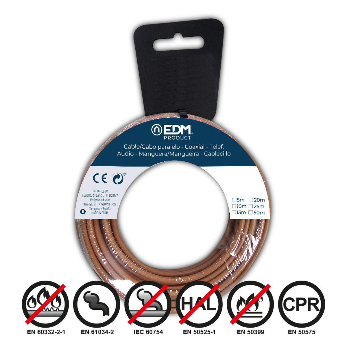 Cavo EDM 28402 Marrone 1,5 mm 5 m 3 S7915267_1