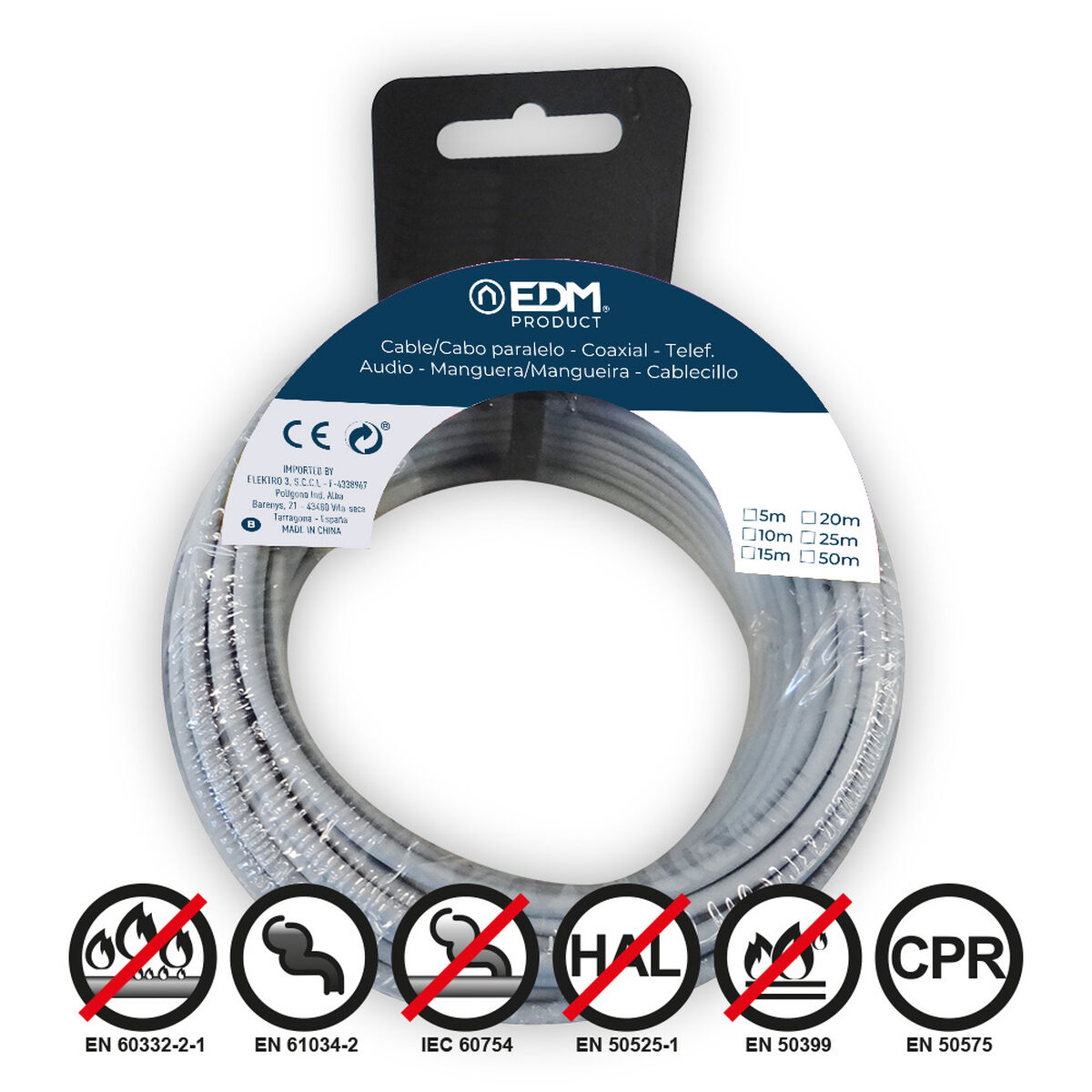 Cavo EDM 28409 Grigio 1,5 mm 10 m 3 S7915274_1