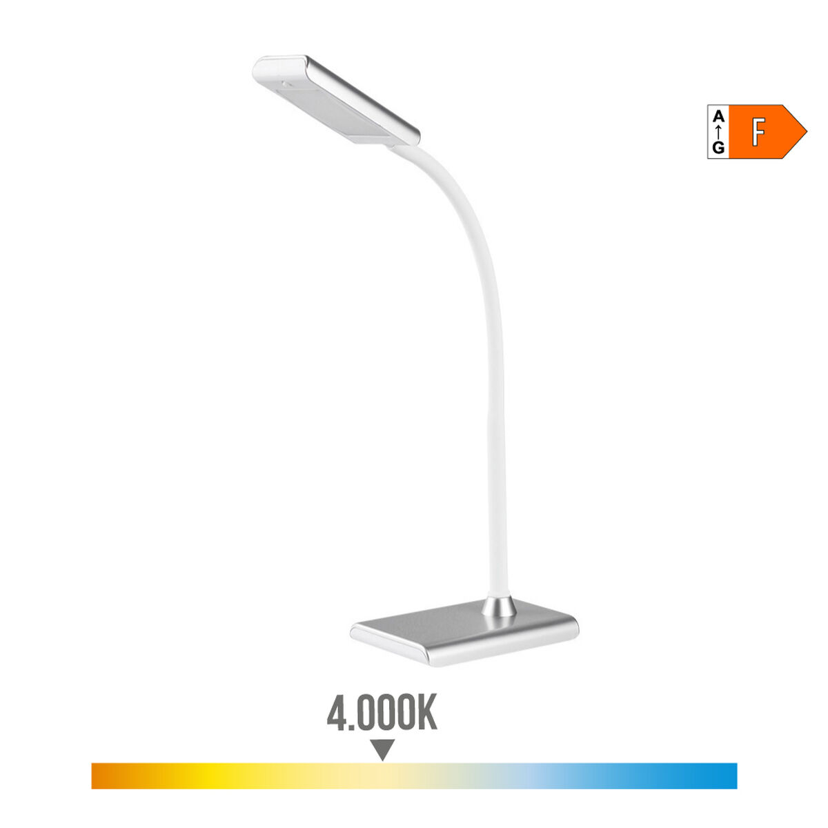 Lampada da scrivania EDM 30115 Argentato polipropilene 7 W 400 lm 9 x 13 x 33 cm Flexo/Lampada da scrivania 3 S7902333_1