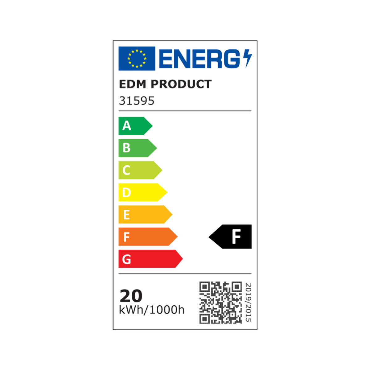 Lampadario EDM 31595 Bianco Alluminio Plastica 20 W 22,5 x 22,5 x 4 cm (6400 K) 5 S7915451_3