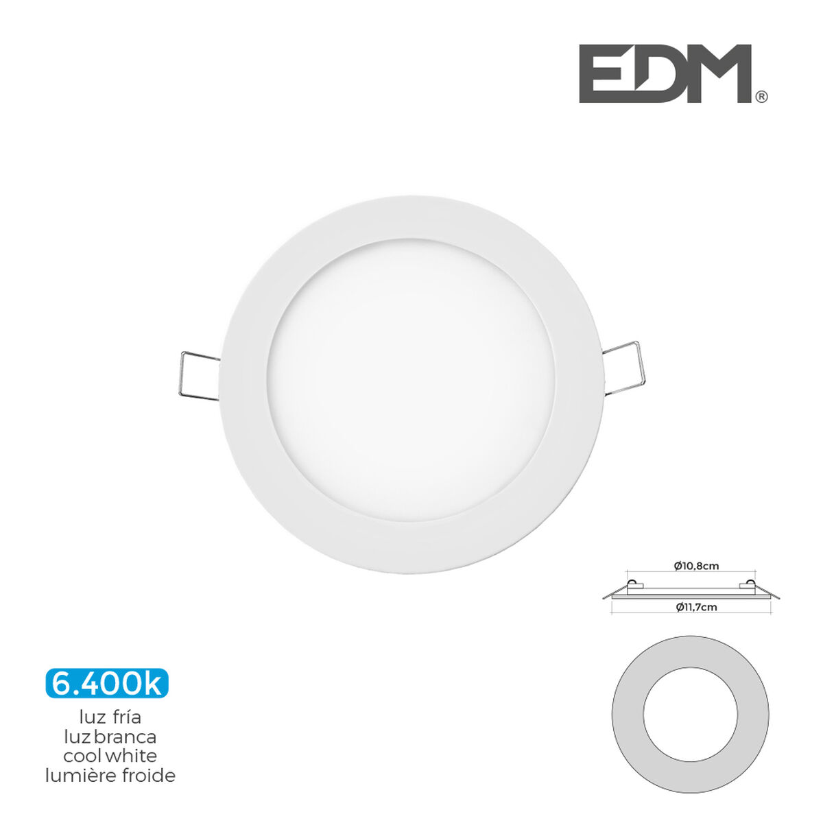 Faretto da incasso EDM 31601 Downlight A G 6 W 320 Lm (6400 K) 4 S7901899_2