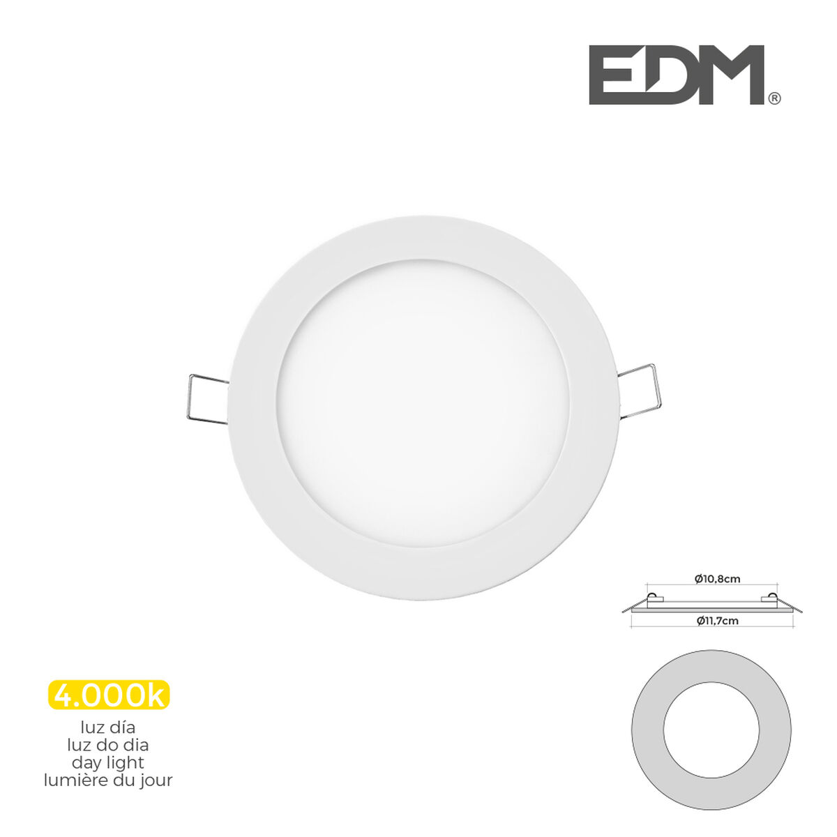 LED Downlight da Incasso EDM 31602 A G 6 W 320 Lm (4000 K) 4 S7901900_2