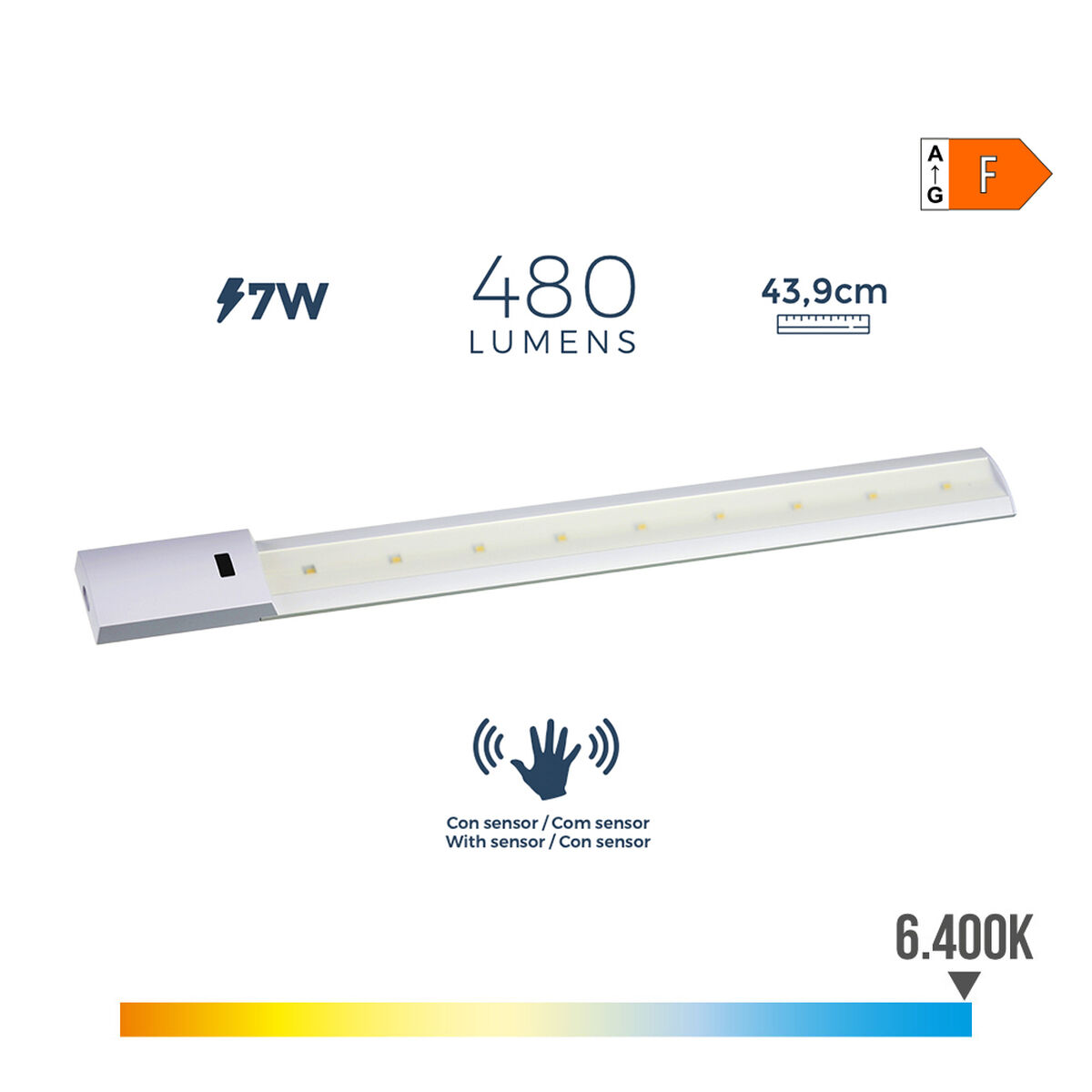 Tubo LED EDM 31678 A F 7 W 480 Lm LED (6500 K) (6400 K) 3 S7900032_1
