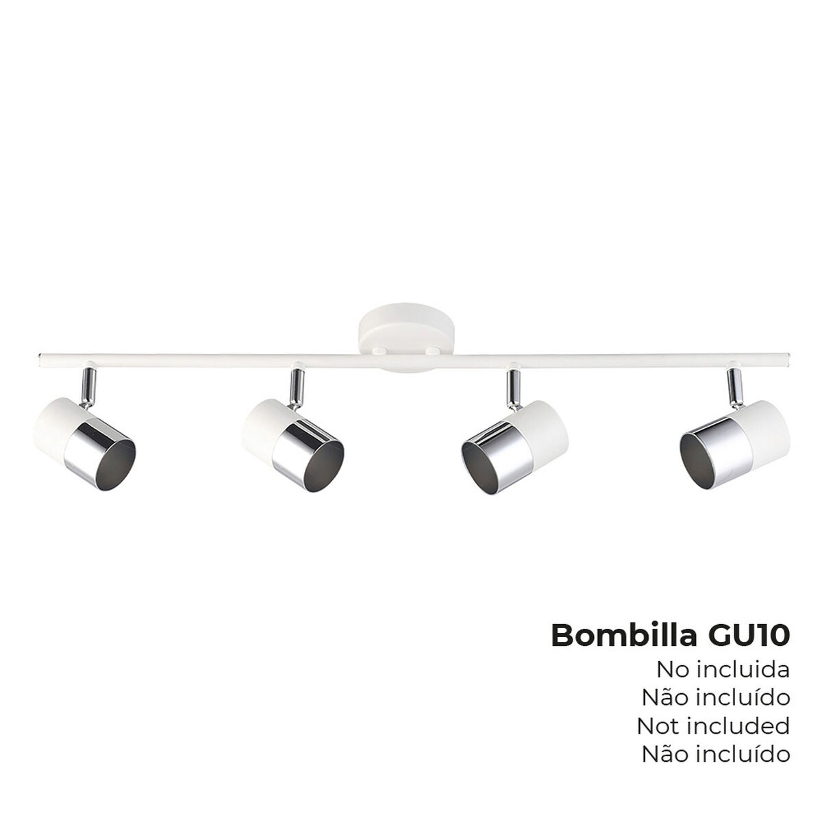 Faretto EDM 32014 Moon 50 W GU10 70 x 7,6 x 15,2 cm Bianco Da soffitta 3 S7902431_1