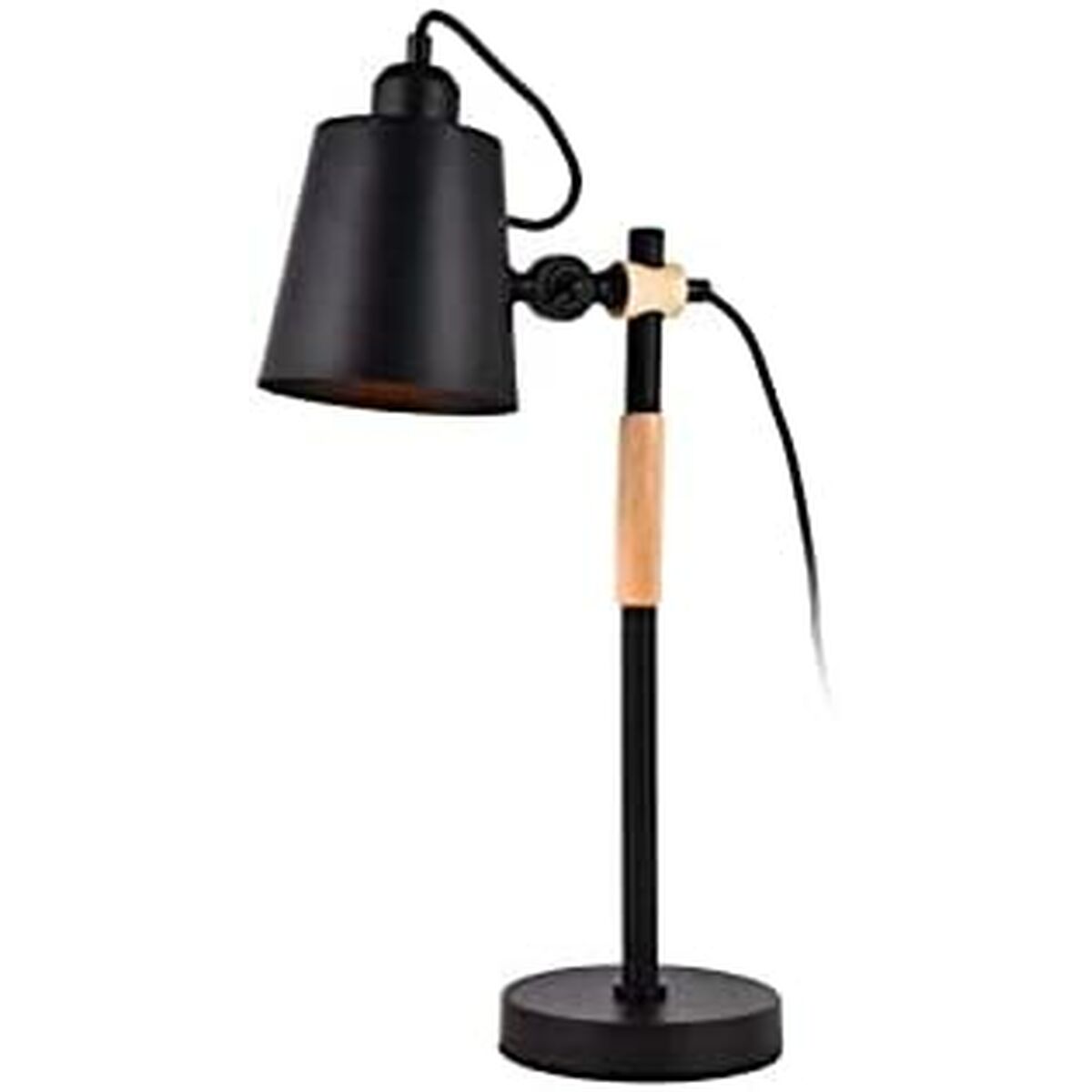 Flexo/Lampada da scrivania EDM 32114 32114 Nero Legno Metallo 60 W E27 Ø 15 x 54 cm 2 S7902689_0