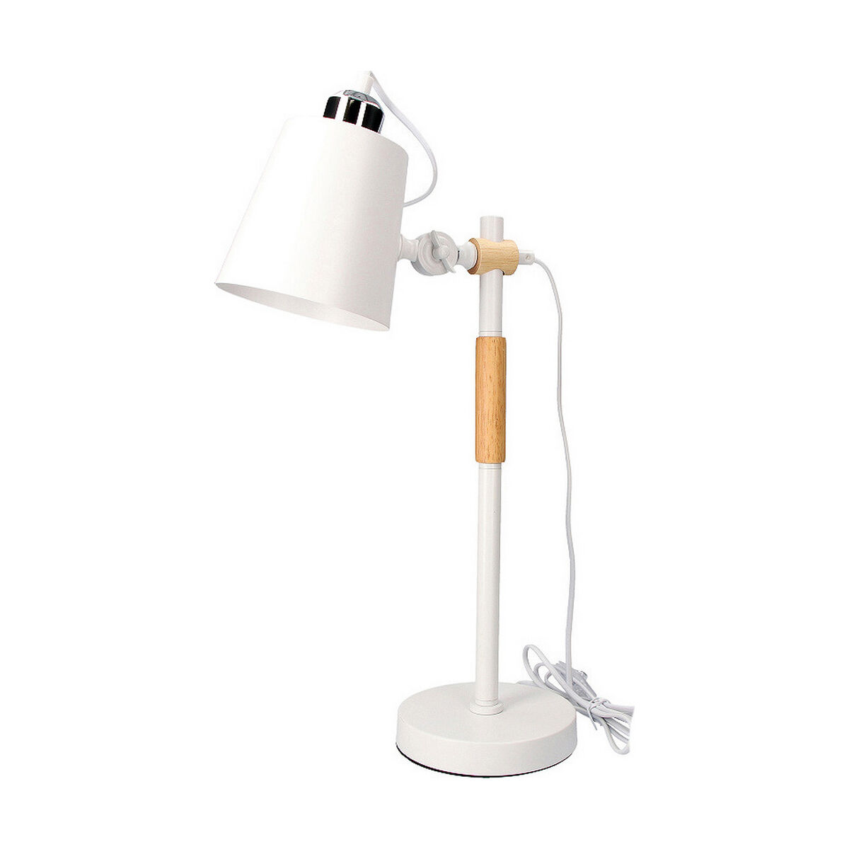 Flexo/Lampada da scrivania EDM 32115 Bianco Legno Metallo 60 W E27 Ø 15 x 54 cm Vintage 2 S7902690_0