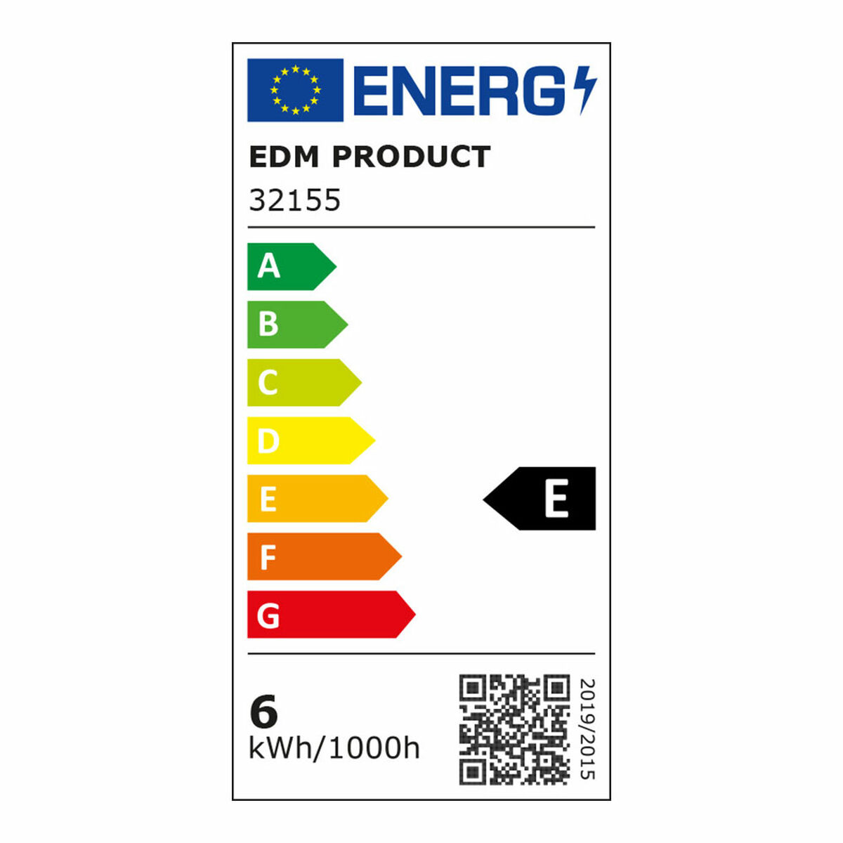 Applique LED EDM 32155 Nero Plastica E 6 W 450 lm (4000 K) 5 S7906540_3