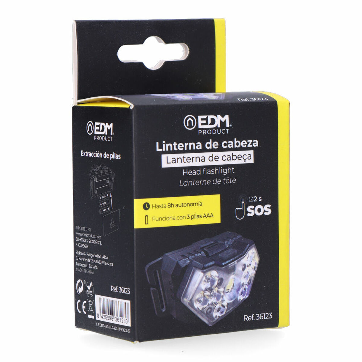 Torcia Frontale LED EDM 36123 5 W 8 W 400 lm 6 S7920921_4