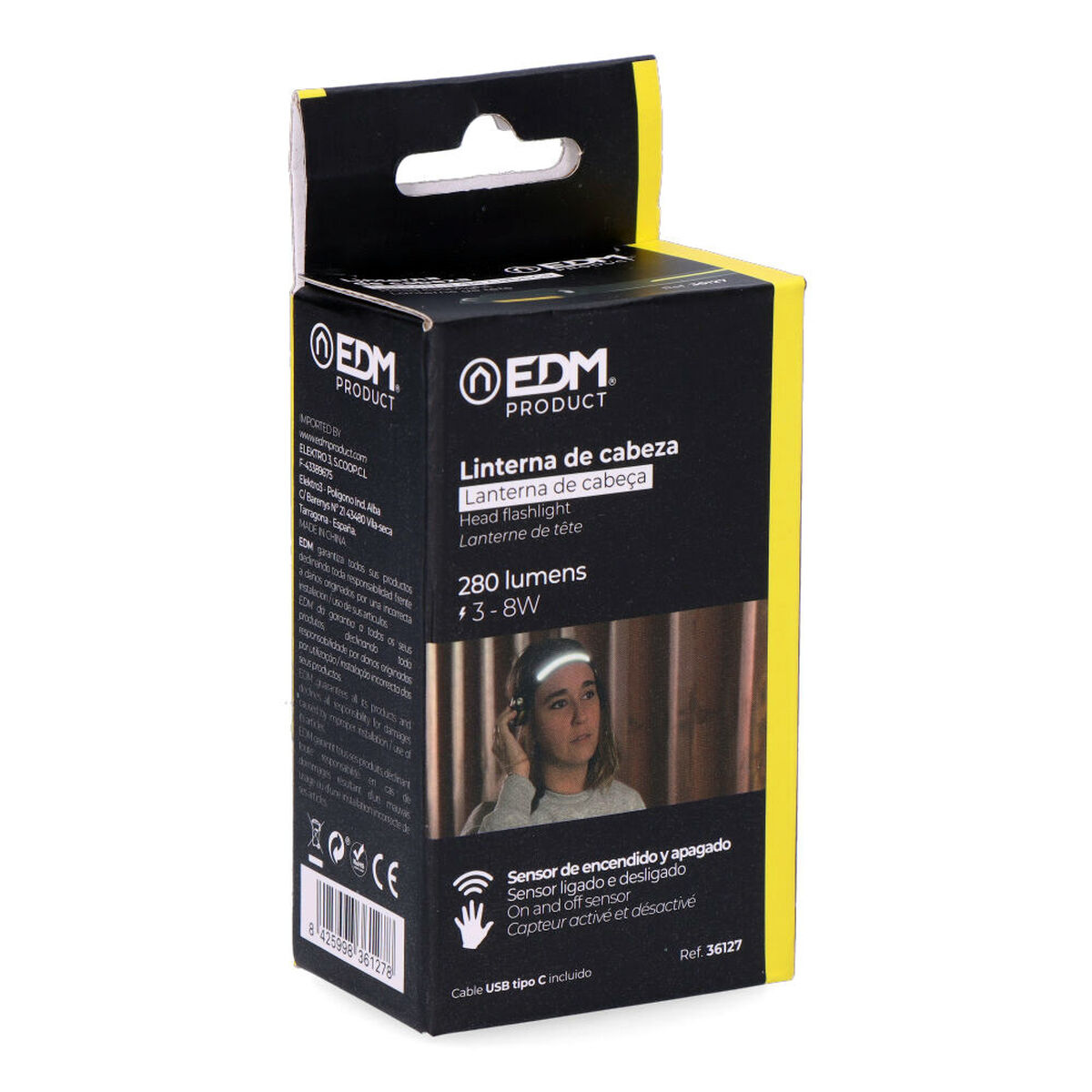 Torcia Frontale LED EDM 36127 Cob + Spot 3 W 8 W 90 Lm 280 lm 8 S7914583_6