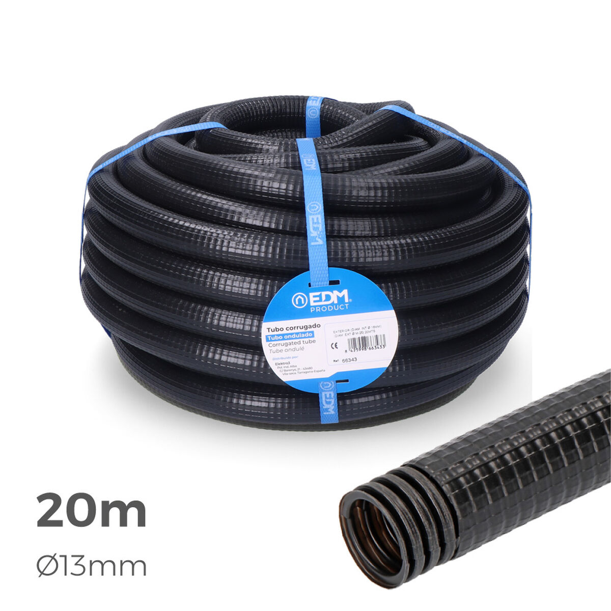 Ondulato EDM 66323 Ferroplast Ø 20 mm Esterno Rivestito (20 m) (1 Unità) 3 S7916365_1