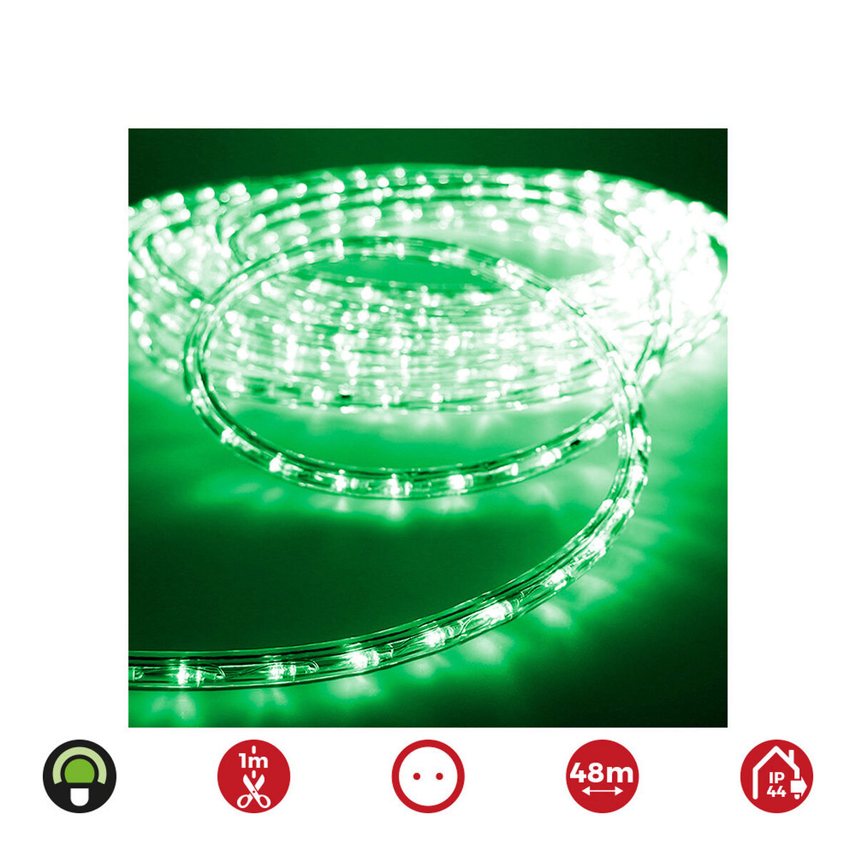 Tubo LED EDM 72715 flexiLED Verde 1,4 W x 1 m 48 m 2 vie 3 S7925312_1