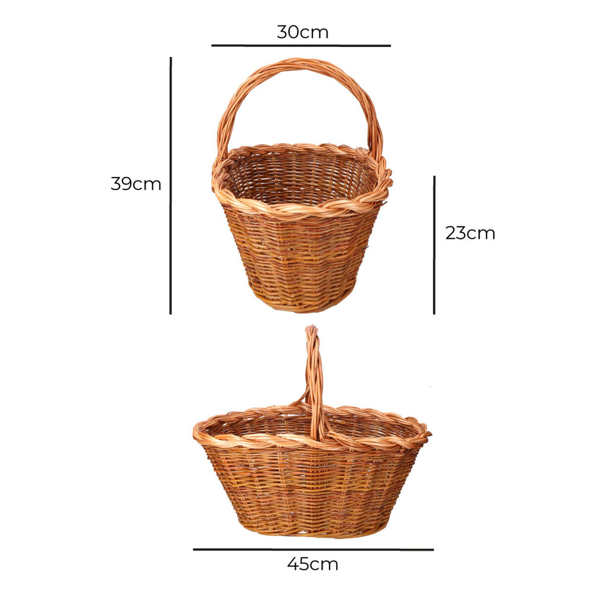 Cestino EDM vimini 45 x 30 x 23 cm 6 S7921618_4
